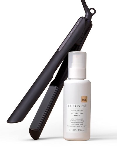 3-in-1 hair straightener with flat iron