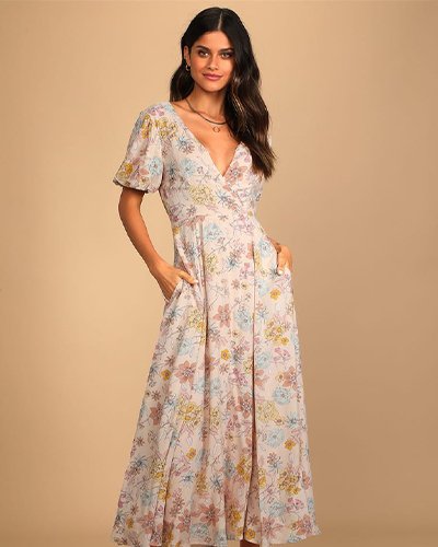 Floral midi dress