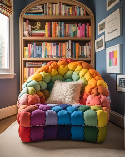 Inviting reading corner: