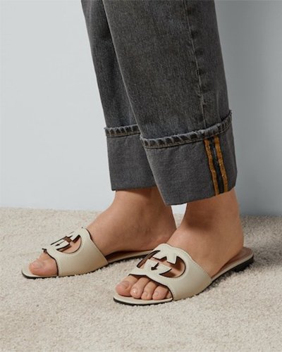 Sandals with cutouts